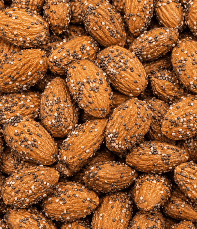Amandes caramélisées aux graines de chia