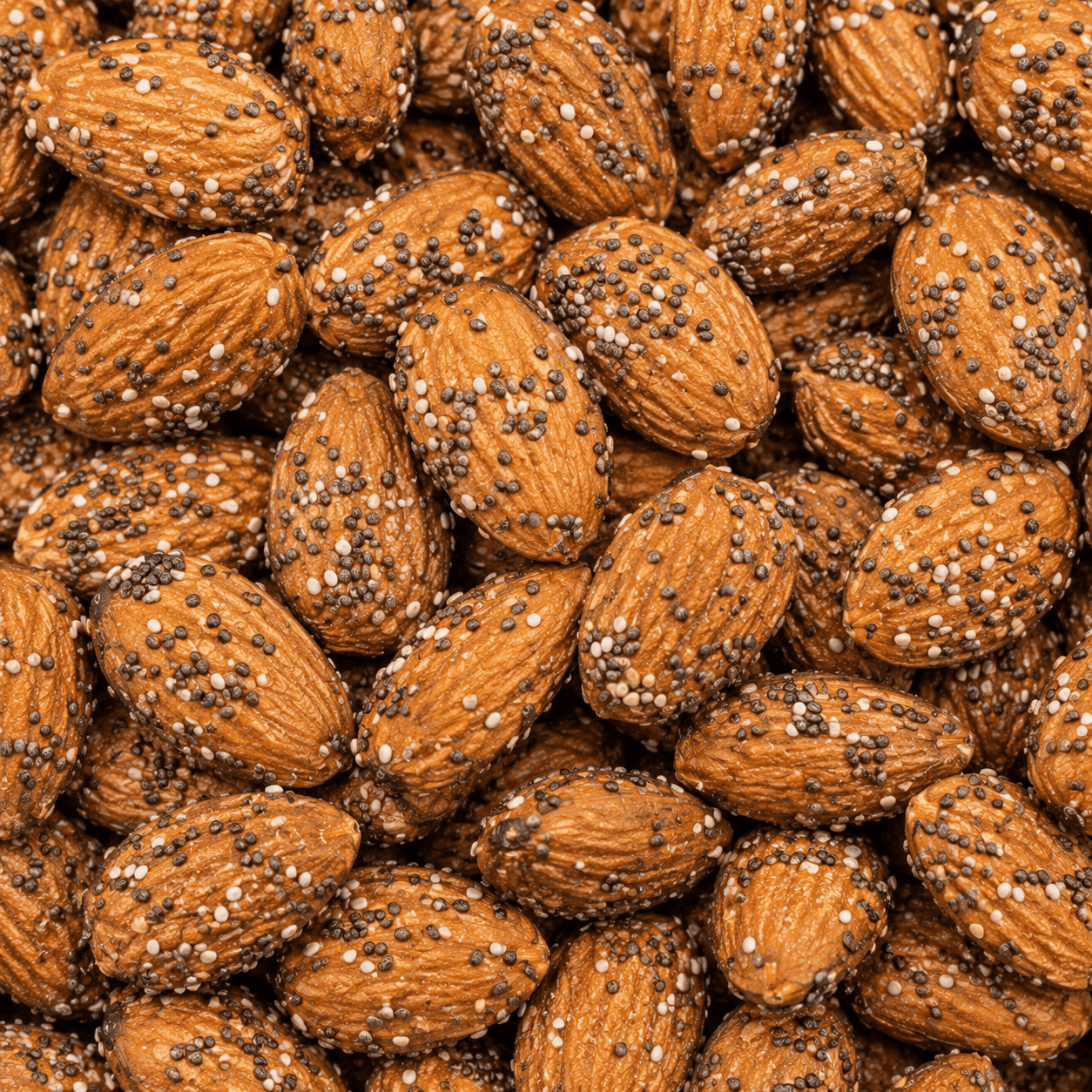 Amandes caramélisées aux graines de chia