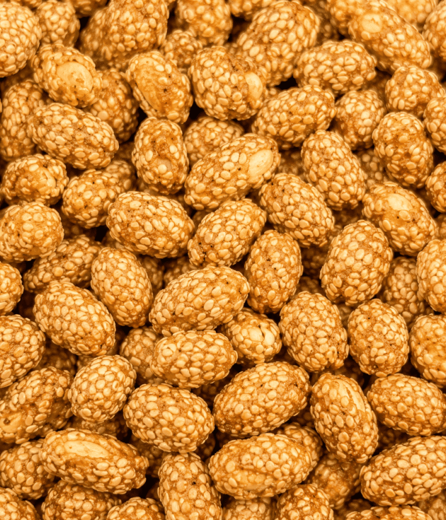 Cacahuètes caramélisées au sésame